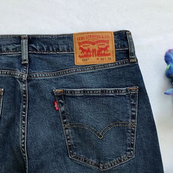 Levi's NWOT 514 Medium Wash Straight Jeans Men 33 x 32 - Picture 7 of 8